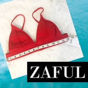 NWT ZAFUL triangle bikini top medium